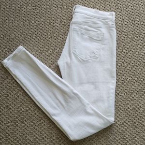 Express White Denim Mid Rise Legging